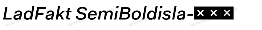 LadFakt SemiBoldisla字体转换